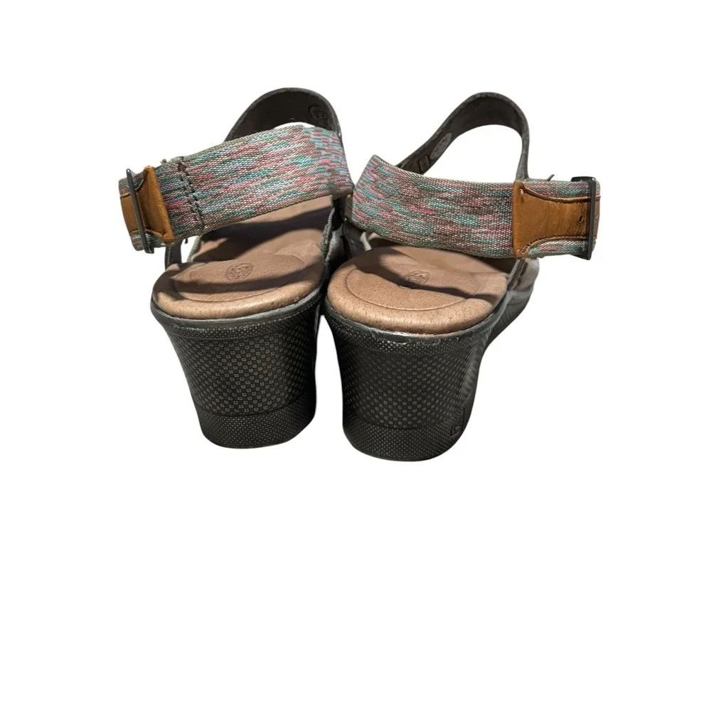 KEEN Skyline Wedge Sandals Strap leather comfort Gorpcore Sz 7 outdoors granola